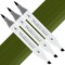 Artfinity Sketch Marker Sets - Set of 3 - Dark Olive Green G5-7, Vibrant, Professional, Dye-Based Alcohol Markers for Artists, Drawing, Travel, & More
